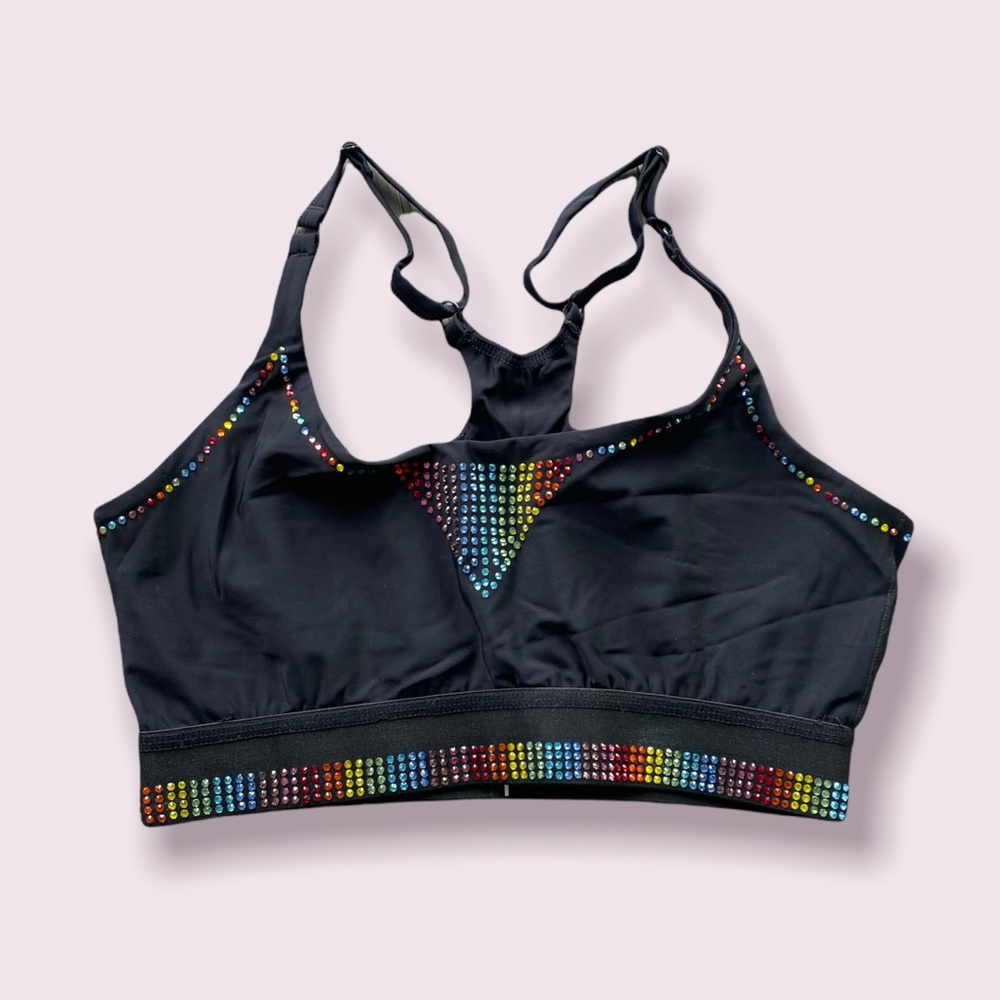 NWOT Adam Selman rhinestone sports bra size small